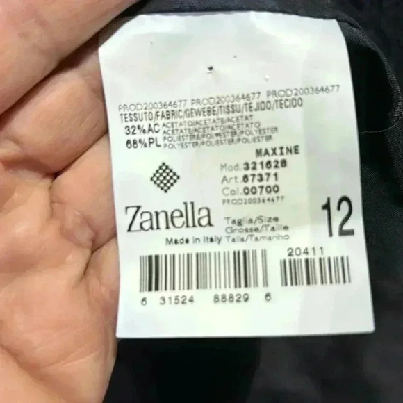 Zanella Maxine Full Zip,lightweight jacket,crinkle texture,shoulder pads,Italian - Picture 11 of 11